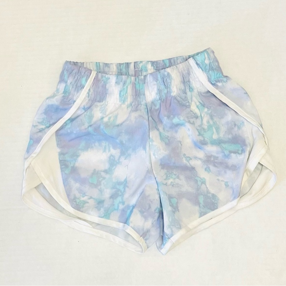 Tie-dye athletic running shorts